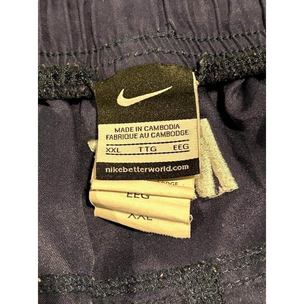 Vintage Nike Shorts Mens Navy Blue White Swoosh Embroidered Spell Out Nike‎ XXL